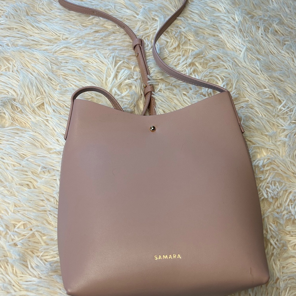 Rose colored bucket purse